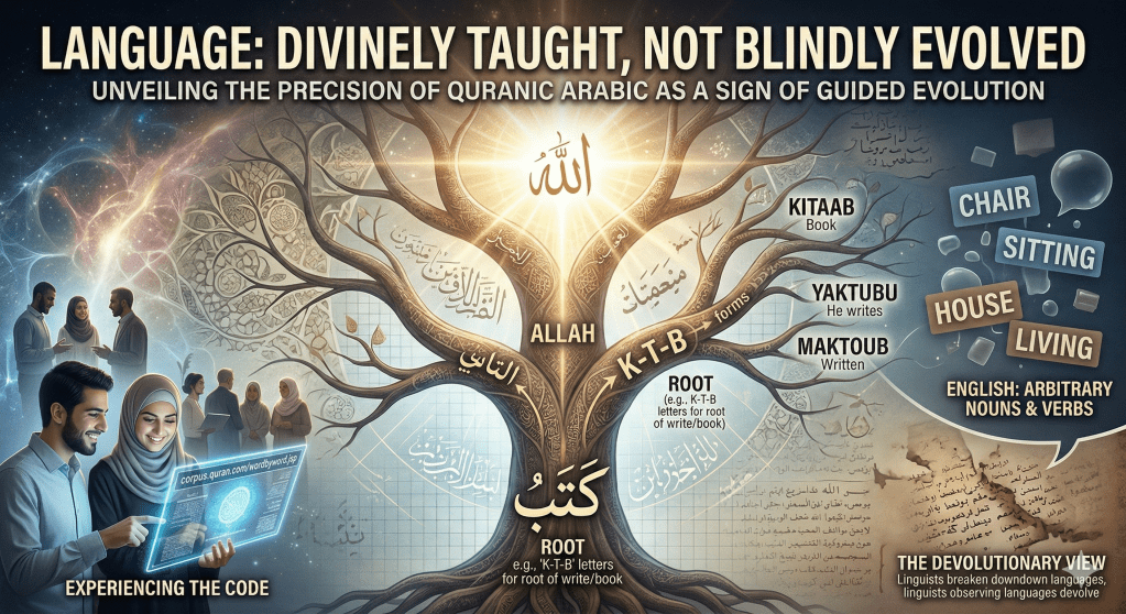 The Architecture of Divine Guidance: Linguistic Software, Genomic Hardware, and the Case for Arabic as a Revealed Sign of Guided&nbsp;Evolution